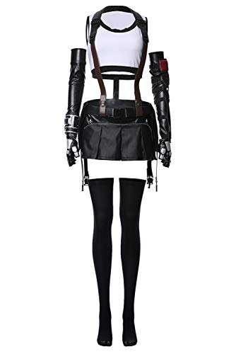 agfosa Tifa Lockhart Cosplay FF7 Rebirth Outfit Kostüm Anime Tifa Kleid für Damen L von agfosa