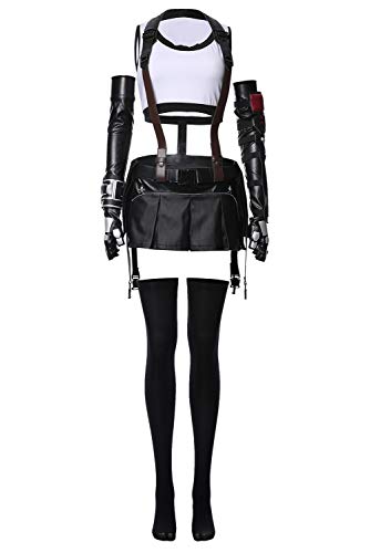 agfosa Tifa Lockhart Cosplay FF7 Rebirth Outfit Kostüm Anime Tifa Kleid für Damen M von agfosa