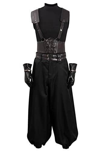 agfosa Zack Fair Cosplay Final Fantasy Outfit Crisis Core Kostüm FF 7 Zack Anzug Anime Cosplay für Erwachsene L von agfosa