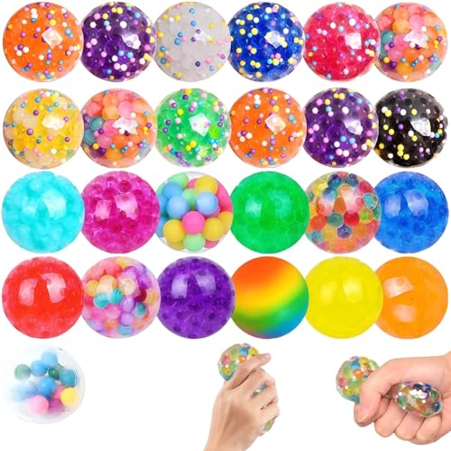 12 Stück Stressball, Regenbogen Antistressball Stressabbau und Stressball Kinder Entspannen, Ruhe Antistressball Kinder, Quetschball für Angst Abbauen und Beruhigung (Zufällige Farbe) von agogue