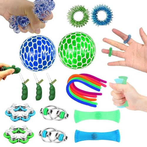 18 Stück Anti Stress Spielzeug Fidget Toys Sets, Adhs Spielzeug Fidget Toys Kinder Anti Angst Geschenke von agogue