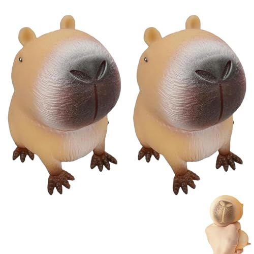 2 Stück Anti Stress Spielzeug,Capybara Squishy Stressball Antistress Spielzeug,Antistressball Kinder Weich und Elastisch,Anti Stress Geschenke Für Kann als Geschenk An Andere Gegeben Werden von agogue