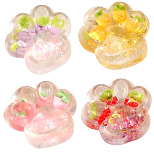 4 Stück Katzenpfoten Squishy, Squishy Pfoten Spielzeug, Weiche Katzenpfoten Squishies 7x6,5 cm, Stressabbau Spielzeug für Kinder Pink Rot Grün Gelb 4 Stück Katzenpfoten Squishy, Squishy Pfoten Spielzeug, Weiche Katzenpfoten Squishies 7x6,5 cm, Stressabbau Spielzeug für Kinder Pink Rot Grün Gelb von agogue