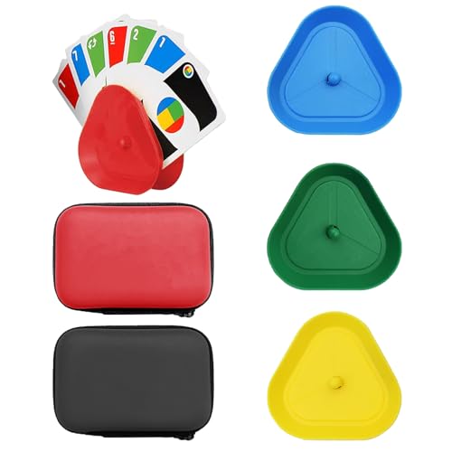 6 teiliges Set 4 Kartenhalter und 2 Aufbewahrungstaschen, 4 Farben Kartenschieber Spielkarten, Dreieck Kartenhalter Kinder, kinder kartenhalter Spielkarten, Kartenspiel Spielkartenhalter Kinder Geeign 6 teiliges Set 4 Kartenhalter und 2 Aufbewahrungstaschen, 4 Farben Kartenschieber Spielkarten, Dreieck Kartenhalter Kinder, kinder kartenhalter Spielkarten, Kartenspiel Spielkartenhalter Kinder Geeign von agogue