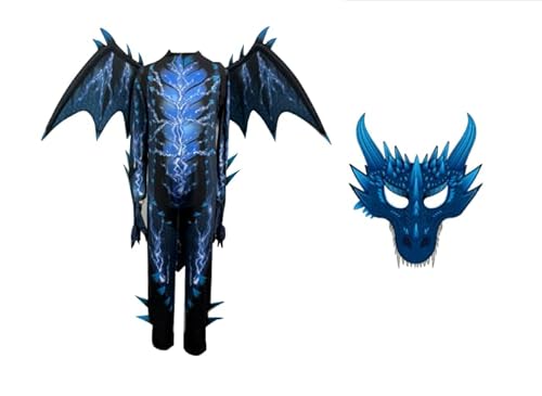 aicoaub Drachen Kostüm Kinder für Karneval Halloween Jungen Drachen Cosplay Costume von aicoaub