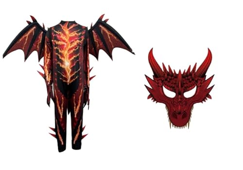 aicoaub Drachen Kostüm Kinder für Karneval Halloween Jungen Drachen Cosplay Costume aicoaub Drachen Kostüm Kinder für Karneval Halloween Jungen Drachen Cosplay Costume von aicoaub