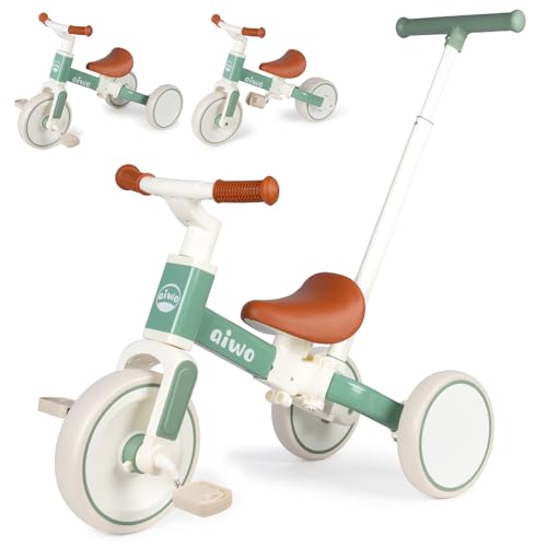 aiwo 5-in-1-Kinderdreirad für Kleinkinder von 1–3 Jahren, Baby-Laufrad für 1 2 Jahre alte Jungen Mädchen Geschenk, Kinderdreirad mit Elterngriff und abnehmbaren Pedalen aiwo 5-in-1-Kinderdreirad für Kleinkinder von 1–3 Jahren, Baby-Laufrad für 1 2 Jahre alte Jungen Mädchen Geschenk, Kinderdreirad mit Elterngriff und abnehmbaren Pedalen von aiwo