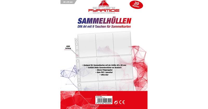 Sammelkarten Hüllen DinA4 20er Pack von ak tronic