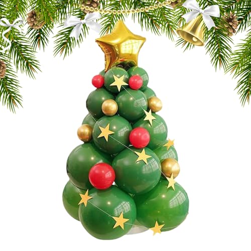 alkoy Weihnachts-Aufblasballon | Stehendes Weihnachtsballon-Set | Weihnachtliche grüne Latexballons für Hauseingänge, Innenhöfe und Supermärkte von alkoy