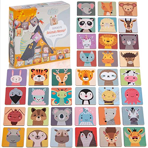 all Kids United Memo² Legekartenspiel Gedächtnisspiel Classic - 72 Karten mit süßen Tier-Paaren; Game Lern-Spielzeug für Kinder ab 2 Jahren all Kids United Memo² Legekartenspiel Gedächtnisspiel Classic - 72 Karten mit süßen Tier-Paaren; Game Lern-Spielzeug für Kinder ab 2 Jahren von all Kids United