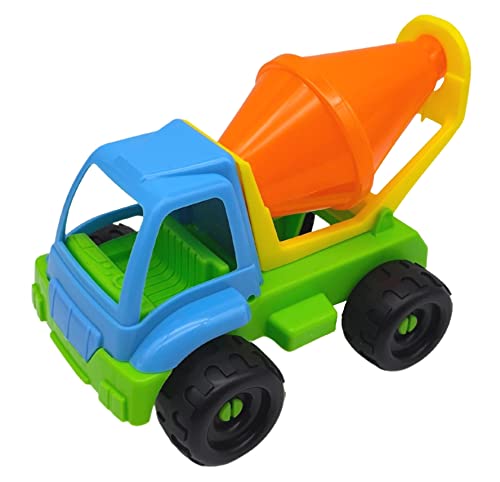 alldoro 60048 – Spielzeug Betonmischer mit beweglicher Mischtrommel für Kinder – bunt, aus Kunststoff – 21 x 15 x 15 cm von alldoro