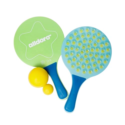 alldoro 60070 Stick & Play Schlägerset 4 TLG - 2 Bälle, 2 Schläger mit Saugnapfseite - für 2 Spielmodi, Kinder ab 3 Jahren, 20 x 35 cm, bunt alldoro 60070 Stick & Play Schlägerset 4 TLG - 2 Bälle, 2 Schläger mit Saugnapfseite - für 2 Spielmodi, Kinder ab 3 Jahren, 20 x 35 cm, bunt von alldoro