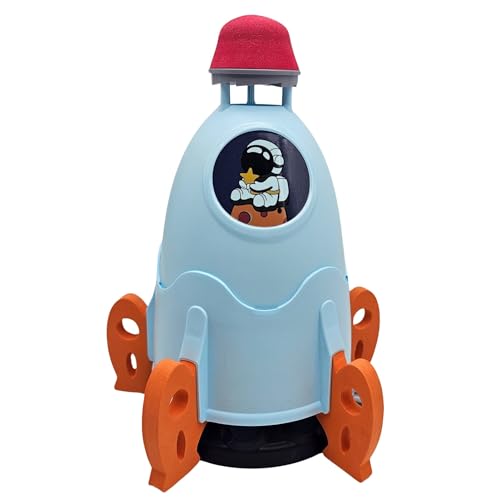 alldoro 60216 Wassersprinkler Rakete - 360 Grad Wasserspritzer - für Kinder ab 3 Jahren - mit Gartenschlauchanschluss - bunt – 23,5 x 21,5 x 27,5 cm von alldoro