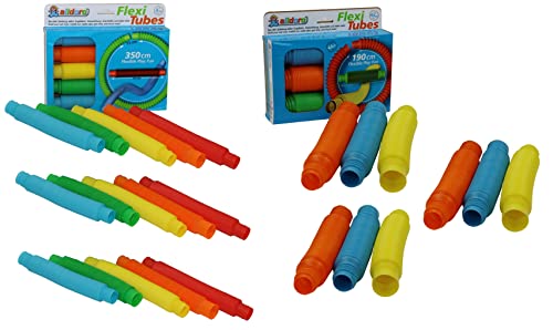 alldoro 60333 Flexi 24er Set 2 Größen und Längen, XXL Bundle Spielset für Kita, Ergotherapie, Hort & Kindergeburtstag, Kunststoff Rohre biegsam, flexibel und steckbar, 24 Tubes Mix-Bunt alldoro 60333 Flexi 24er Set 2 Größen und Längen, XXL Bundle Spielset für Kita, Ergotherapie, Hort & Kindergeburtstag, Kunststoff Rohre biegsam, flexibel und steckbar, 24 Tubes Mix-Bunt von alldoro