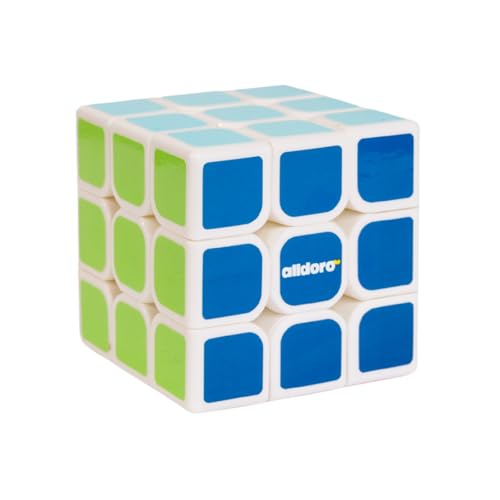 alldoro 60338 Flexi Cube Zauberwürfel, 3D Magic Puzzle, 3x3 Speedcube Fingerspielzeug, für Kinder und Erwachsene, 5,5 cm, eckig, bunt von alldoro