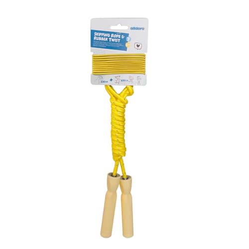 alldoro 60340 2-in-1 Set mit Springseil 230 cm lang und Gummitwist 200 cm lang, für Kinder ab 3 Jahren und Erwachsene, in grün, blau oder gelb alldoro 60340 2-in-1 Set mit Springseil 230 cm lang und Gummitwist 200 cm lang, für Kinder ab 3 Jahren und Erwachsene, in grün, blau oder gelb von alldoro