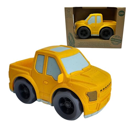 alldoro 60405 Spielfahrzeug Pickup für Kinder, 8,5 cm groß, aus Kunststoff-Weizenstroh-Gemisch, ecofriendly von alldoro