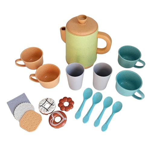 alldoro 60420 Küchenset für Kinder inkl. Kaffeekanne - 17-teilig für Kinder-Küchen, nachhaltiges Küchenspielzeug von alldoro