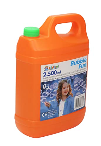 alldoro 60657 Bubble Fun Seifenblasenflüssigkeit im 2500 ml Kanister, Seifenwasser als 2,5 Liter XXL Vorrat, Nachfüllkanister für Bunte & große Seifenblasen, für Kinder, Erwachsene, Partys & Events von alldoro