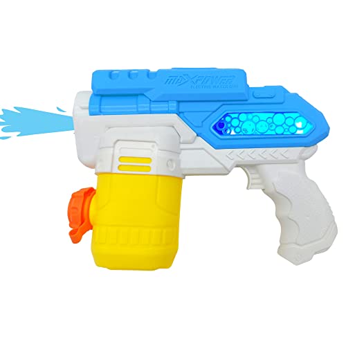 alldoro 63078 Elektrische Water Power Wasserpistole ca. 22 cm, Wasserkanone mit Licht, Reichweite bis zu 8 Meter, Wasserspritzpistole für Strand, Garten und Freizeit, für Kinder ab 3 Jahren, Blau alldoro 63078 Elektrische Water Power Wasserpistole ca. 22 cm, Wasserkanone mit Licht, Reichweite bis zu 8 Meter, Wasserspritzpistole für Strand, Garten und Freizeit, für Kinder ab 3 Jahren, Blau von alldoro