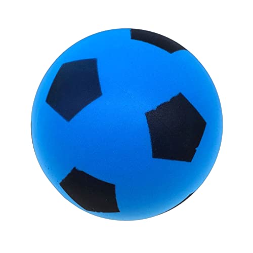 alldoro 63105 – Schaumstoffball, im Fußball-Design, für Kinder ab 18 Monaten, drinnen und draußen, Blau, 20 cm, 153 g von alldoro