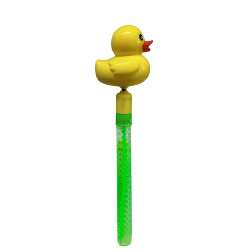 alldoro 68996 Seifenblasen 12er Set, XXL-Seifenblasenstäbe mit Enten-Figur und Quak-Sound-Effekt, Gelb-Grün, 12x 65 ml Seifenlauge von alldoro