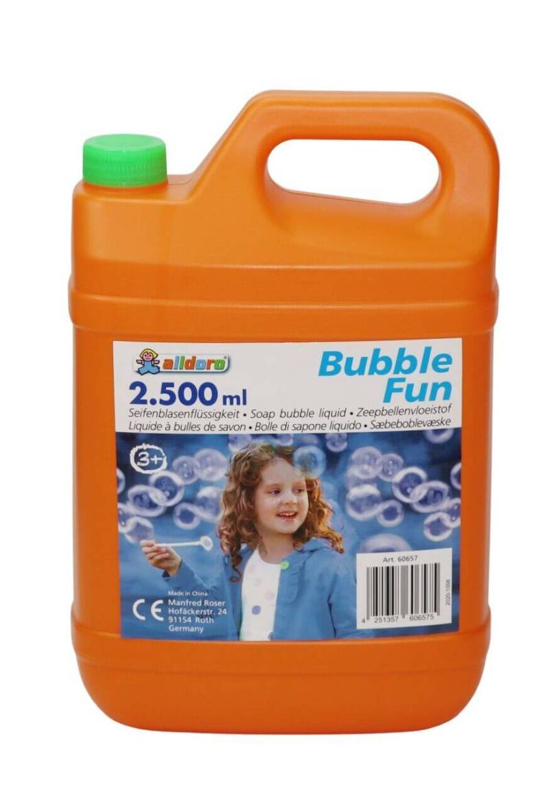 alldoro - Bubble Fun Seifenlauge, 2,5 Liter Nachfüllkanister von alldoro