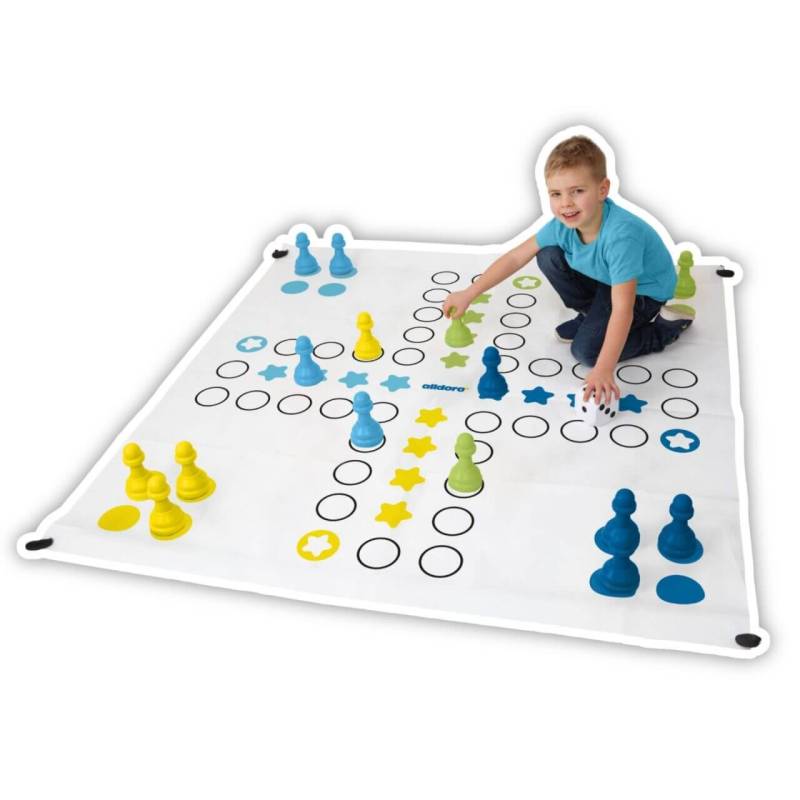 alldoro - XXL Ludo-Spiel im praktischen Tragetasche, ideal für die ganze Familie von alldoro