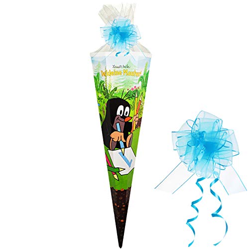 alles-meine.de GmbH Schultüte - Der kleine Maulwurf - Pauli - 50 cm - 6-eckig - incl. Schleife - mit Tüllabschluß - Zuckertüte - mit/ohne Kunststoff Spitze - Schultütenschl.. von alles-meine.de GmbH