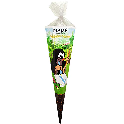 alles-meine.de GmbH Schultüte - Der kleine Maulwurf - Pauli - 85 cm - eckig - incl. Name - Tüllabschluß - Zuckertüte - mit/ohne Kunststoff Spitze - Jungen Mädchen - Tiere H.. von alles-meine.de GmbH