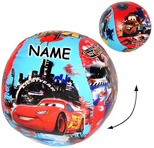 1 Stück Stoffball/Jonglierball/Softball - Disney Cars - Lightning McQueen - incl. Name - Ø 10,5 cm - für Kinder - Ballspiel/Stoffbälle - Jongliere.. von alles-meine.de GmbH
