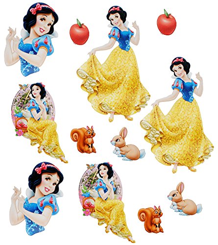12 TLG. Set Fensterbilder - Disney Prinzessin Schneewittchen - Sticker Fenstersticker Aufkleber - selbstklebend + wiederverwendbar - Fensterbild/z.B von alles-meine.de GmbH