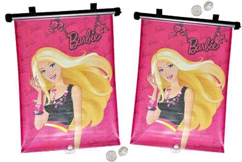 2 TLG. Set Sonnenschutz Barbie für Fenster und Auto - Seitenscheibe Sonnenblende Kinder Mädchen Puppe Sonnenschutzrollo - Sonnenrollo Fensterschutz Rollos von alles-meine.de GmbH