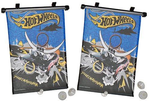 2 TLG. Set Sonnenschutz Rollo Hot Wheels Auto für Fenster und Auto - Seitenscheibe Sonnenblende Kinder Hotwheels Sonnenschutzrollo - Sonnenrollo Fensterschutz.. von alles-meine.de GmbH