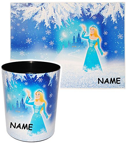 2 TLG. Set Schreibtischunterlage & Papierkorb - Prinzessin - Eisprinzessin - incl. Name - Schreibtischset - aus Kunststoff - Mülleimer/Eimer - Tischun.. 2 TLG. Set Schreibtischunterlage & Papierkorb - Prinzessin - Eisprinzessin - incl. Name - Schreibtischset - aus Kunststoff - Mülleimer/Eimer - Tischun.. von alles-meine.de GmbH