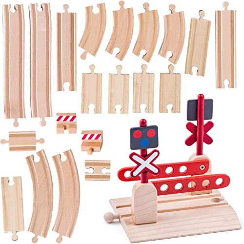 21 TLG. XL - Holz - Schienenset - für Eisenbahn/Holzeisenbahn - passend für alle Schienen-Systeme & Straßen - z.B. Brio/Heros/Eichhorn/IKEA/Woody / .. 21 TLG. XL - Holz - Schienenset - für Eisenbahn/Holzeisenbahn - passend für alle Schienen-Systeme & Straßen - z.B. Brio/Heros/Eichhorn/IKEA/Woody / .. von alles-meine.de GmbH
