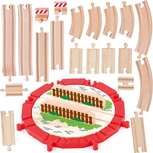 21 TLG. XL - Holz - Schienenset - für Eisenbahn/Holzeisenbahn - passend für alle Schienen-Systeme & Straßen - z.B. Brio/Heros/Eichhorn/IKEA/Woody / .. 21 TLG. XL - Holz - Schienenset - für Eisenbahn/Holzeisenbahn - passend für alle Schienen-Systeme & Straßen - z.B. Brio/Heros/Eichhorn/IKEA/Woody / .. von alles-meine.de GmbH