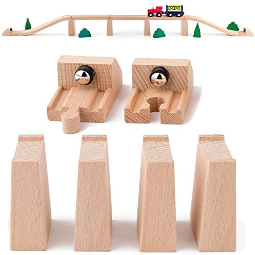 24 TLG. Set: 16 Brückenpfeiler & 8 Magnet Endstücke/Sperren - Holz - für Eisenbahn Schienen/Holzeisenbahn - passend für alle Schienen-Systeme & Straßen - .. 24 TLG. Set: 16 Brückenpfeiler & 8 Magnet Endstücke/Sperren - Holz - für Eisenbahn Schienen/Holzeisenbahn - passend für alle Schienen-Systeme & Straßen - .. von alles-meine.de GmbH