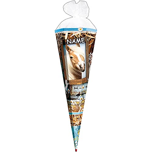 3-D Effekt - Blüten & Spitzenband ! - Schultüte - Pferd & Margeriten - 85 cm - 6 eckig - incl. Name - Tüll Abschluß - mit Holzspitze - Zuckertüte - Roth.. 3-D Effekt - Blüten & Spitzenband ! - Schultüte - Pferd & Margeriten - 85 cm - 6 eckig - incl. Name - Tüll Abschluß - mit Holzspitze - Zuckertüte - Roth.. von alles-meine.de GmbH