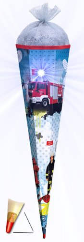 3-D Schultüte - Feuerwehr mit Licht Effekt mit Holzspitze 85 cm - mit Tüllabschluß - mit Holzspitze - Roth - für Jungen Auto Rettung 3-D Schultüte - Feuerwehr mit Licht Effekt mit Holzspitze 85 cm - mit Tüllabschluß - mit Holzspitze - Roth - für Jungen Auto Rettung von alles-meine.de GmbH