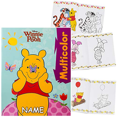 32 Seiten großes XL Malbuch - A4 - Disney - Winnie Pooh - inkl. Name - mit bunten Malvorlagen - Dickes Kindermalbuch - für Stifte & Wassermalfarben - Bastel.. von alles-meine.de GmbH