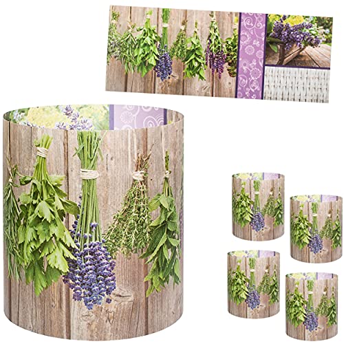 alles-meine.de GmbH 5 Stück - kleine Tischlichter Motiv frei wählbar Lavendel - Kräuter - Blumen & Blüten 10 cm - Licht - für Teelichter/Batterie LED Lichter & Kerzen - W.. von alles-meine.de GmbH