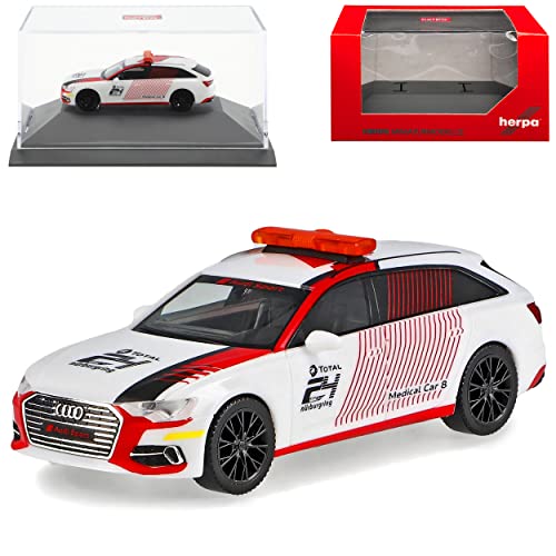 A*U*D*I A6 C7 Avant Kombi Weiss 24H Nürburgring Medical Car 2011-2018 mit Sockel und Vitrine H0 1/87 Herpa Modell Auto mit individiuellem Wunschkennzeichen A*U*D*I A6 C7 Avant Kombi Weiss 24H Nürburgring Medical Car 2011-2018 mit Sockel und Vitrine H0 1/87 Herpa Modell Auto mit individiuellem Wunschkennzeichen von alles-meine.de GmbH