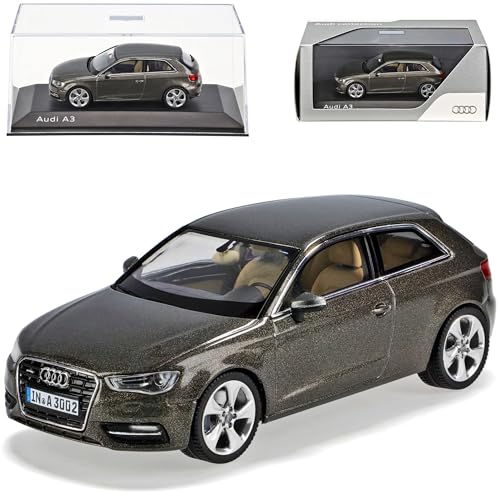 A*u*d*i A3 3 Türer Dakota Grau 8V Ab 2012 1/43 Schuco Modell Auto mit individiuellem Wunschkennzeichen von alles-meine.de GmbH