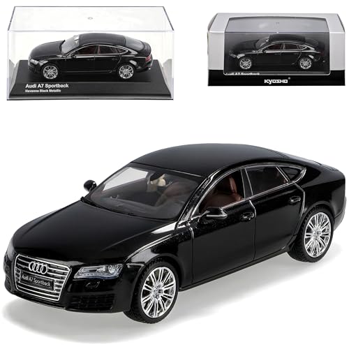 alles-meine.de GmbH A*u*d*i A7 4G Sportback Hvanna Schwarz Metallic Ab 2010 1/43 Kyosho Modell Auto mit individiuellem Wunschkennzeichen von alles-meine.de GmbH