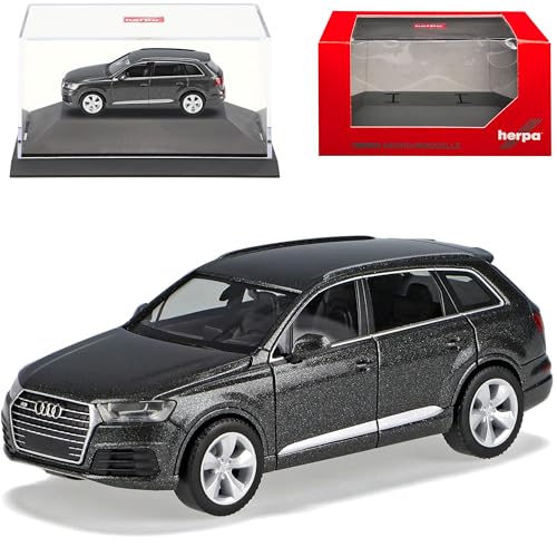 A*u*d*i Q7 Daytona Grau Metallic SUV 2. Generation Ab 2015 mit Sockel und Vitrine H0 1/87 Herpa Modell Auto mit individiuellem Wunschkennzeichen A*u*d*i Q7 Daytona Grau Metallic SUV 2. Generation Ab 2015 mit Sockel und Vitrine H0 1/87 Herpa Modell Auto mit individiuellem Wunschkennzeichen von alles-meine.de GmbH