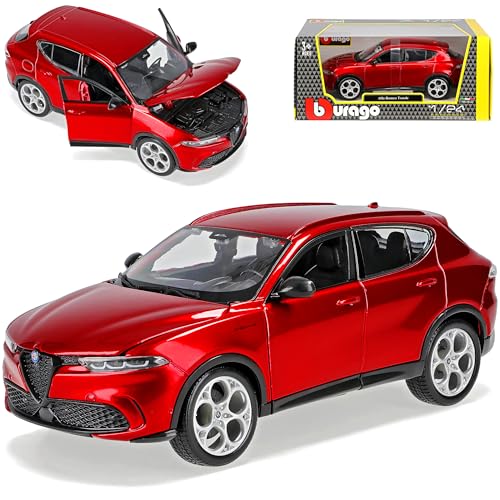 Alfa Romeo Tonale Rot Metallic Ab 2022 1/24 Burago Modell Auto mit individiuellem Wunschkennzeichen von alles-meine.de GmbH