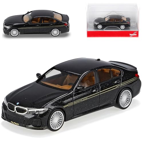 B*M*W 3er G20 Alpina B3 Limousine Schwarz Ab 2019 H0 1/87 Herpa Modell Auto mit individiuellem Wunschkennzeichen von alles-meine.de GmbH