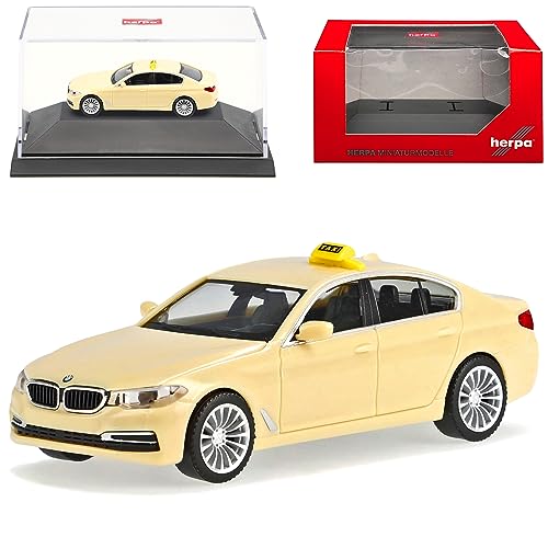B*M*W 5er G30 Limousine Taxi 2017-2023 mit Sockel und Vitrine H0 1/87 Herpa Modell Auto mit individiuellem Wunschkennzeichen B*M*W 5er G30 Limousine Taxi 2017-2023 mit Sockel und Vitrine H0 1/87 Herpa Modell Auto mit individiuellem Wunschkennzeichen von alles-meine.de GmbH