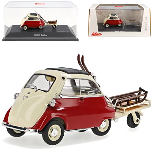 B*M*W Isetta mit Anhänger Wintersport Rot mit Skier und Schlitten 1955-1962 1/43 Schuco Modell Auto mit individiuellem Wunschkennzeichen B*M*W Isetta mit Anhänger Wintersport Rot mit Skier und Schlitten 1955-1962 1/43 Schuco Modell Auto mit individiuellem Wunschkennzeichen von alles-meine.de GmbH